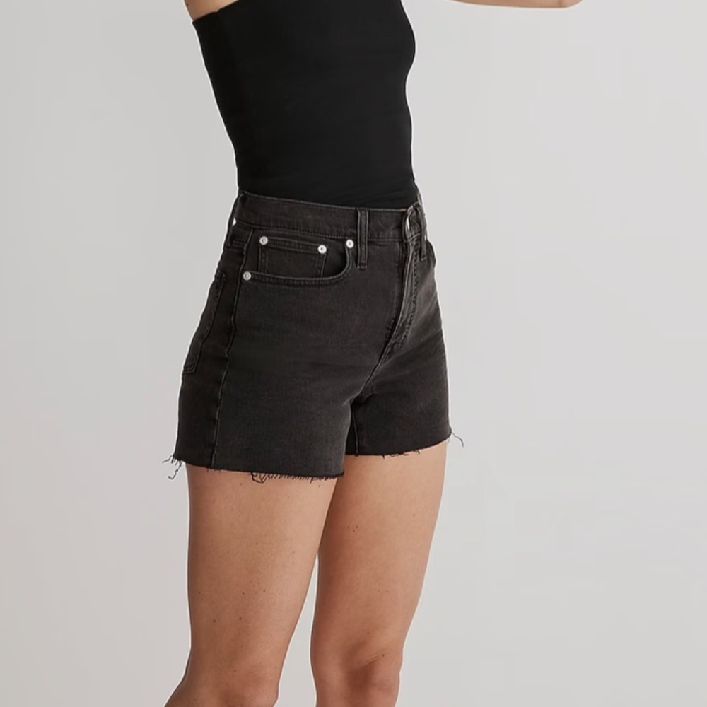 Madewell High-Rise Denim Shorts in Lunar Wash